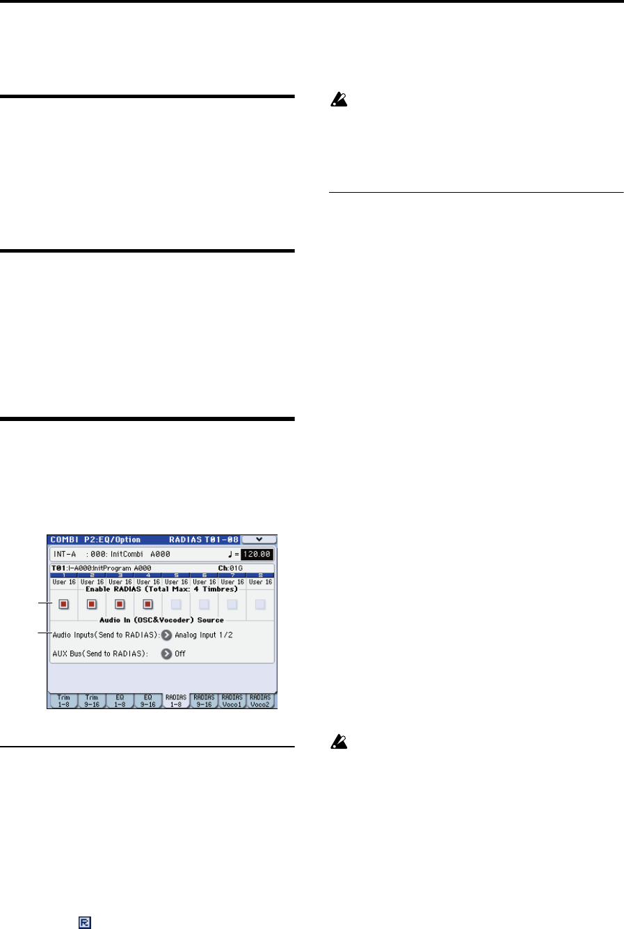 Illustration: Korg EXB-RADIAS for M3 Owner's manual, Page 58