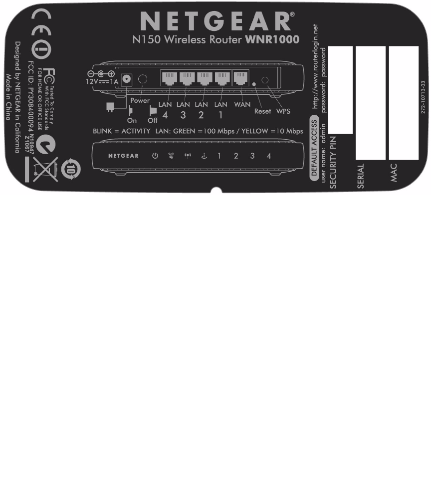 Illustration: N150 Wireless Router WNR1000 Setup Manual, Page 9