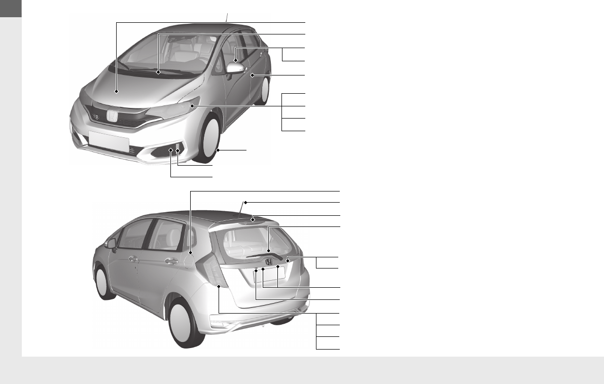 Ilustración: 2018 Honda Fit / Jazz Manual del propietario, Página 11